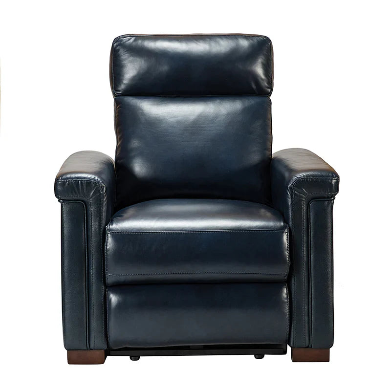 Lea 36.02" Wide Genuine Leather Power Recliner